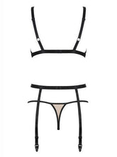 Nudelia 3-delige Jarretel Set - Nude/Zwart - PlayForFun